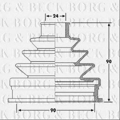 BORG & BECK bcb6188 -  Пыльник, приводной вал